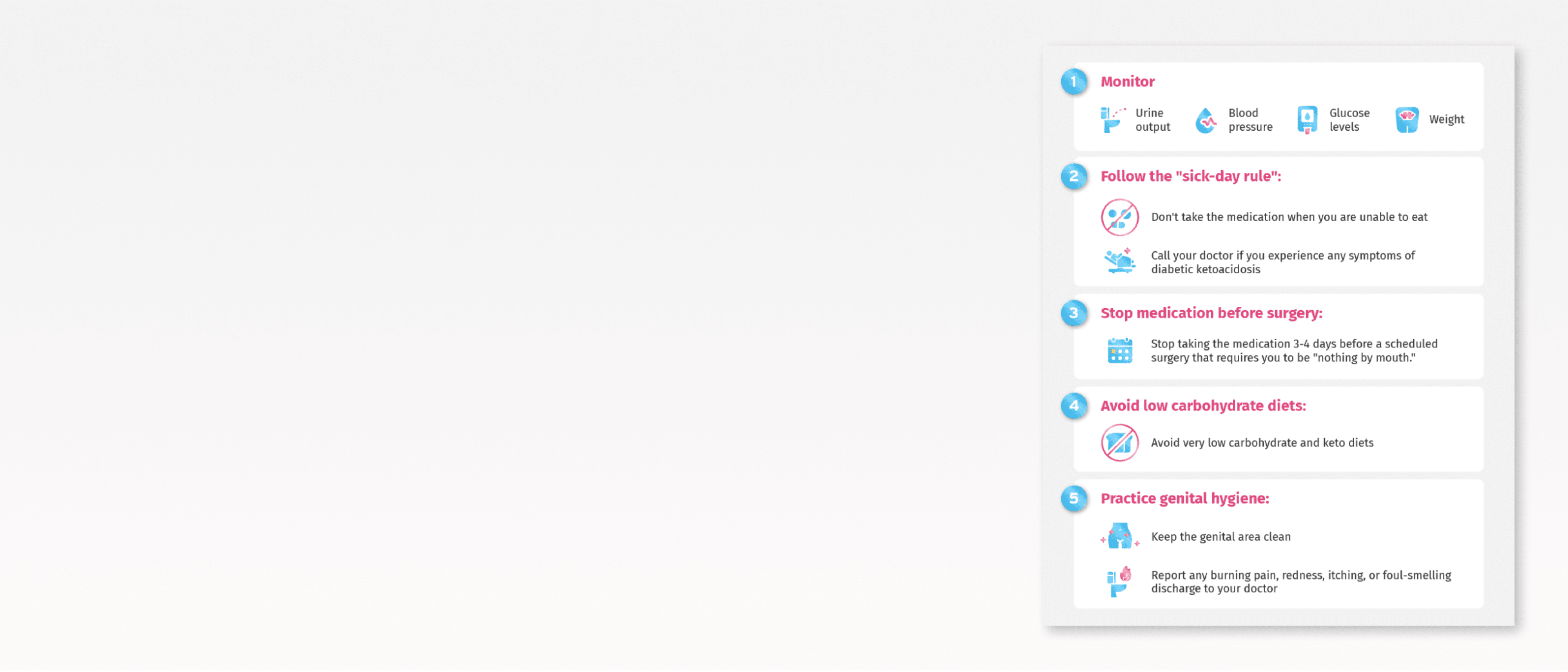 5 tips for patients receiving SGLT-2 inhibitors